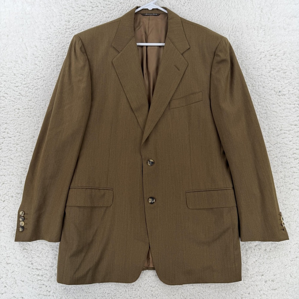Canali Sport Coat Blazer Mens 42 Brown Wool 2 Button Italy Jacket 10680/52